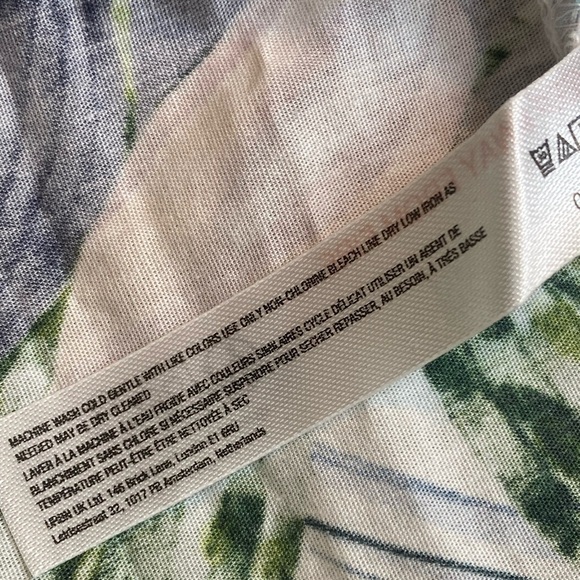 NWT Anthropologie Ruffle Sleeve Open Back Floral Mini Dress Size XS P - Picture 13 of 14